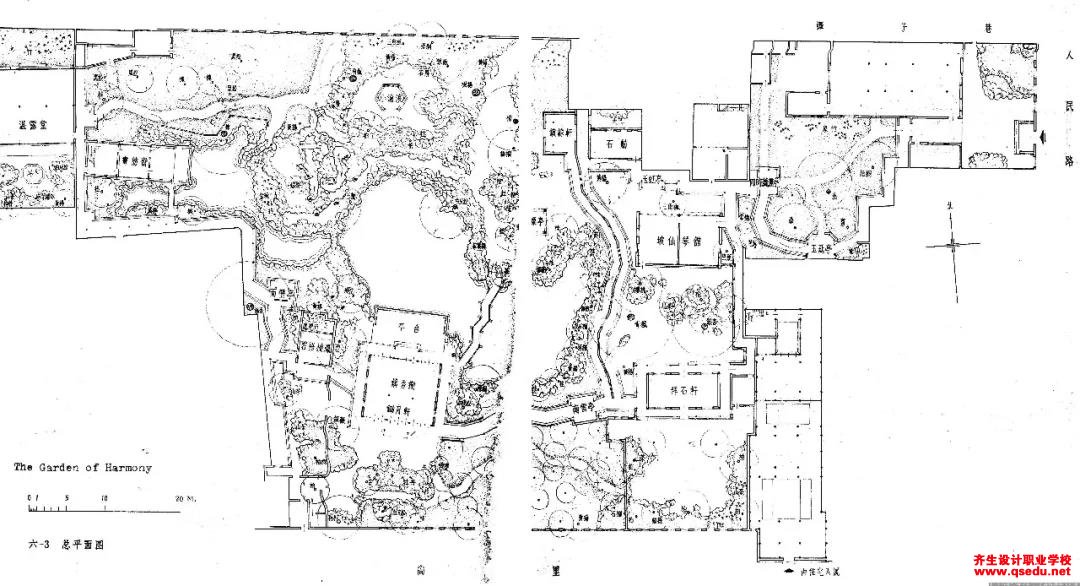 苏州地区的经典园林的平面图,有拙政园,留园,网师园,艺圃,沧浪亭,狮子