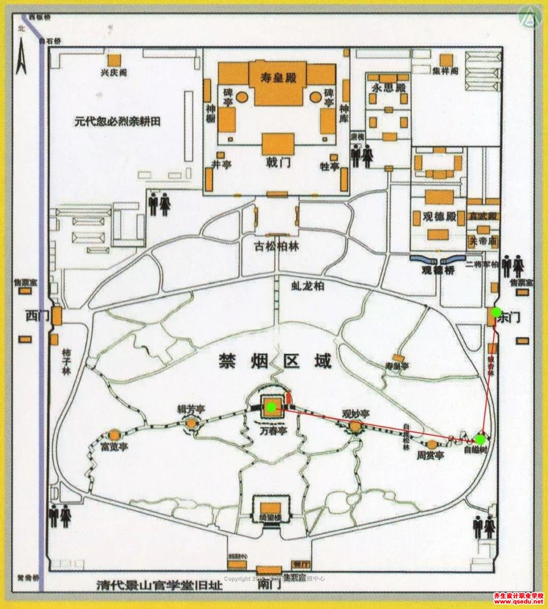北方皇家园林平面图（故宫、圆明园、颐和园、承德避暑山庄等）