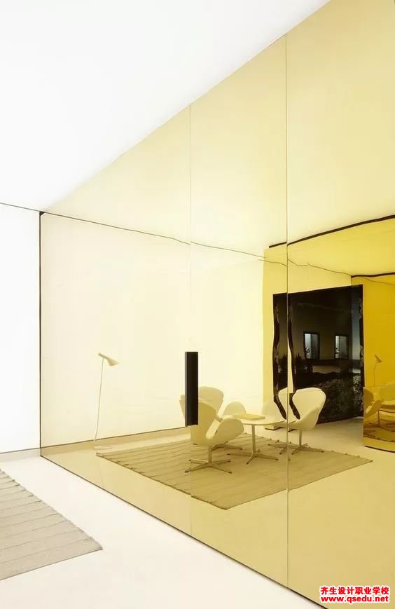 室内设计中常用的反射性表面材质有哪些？