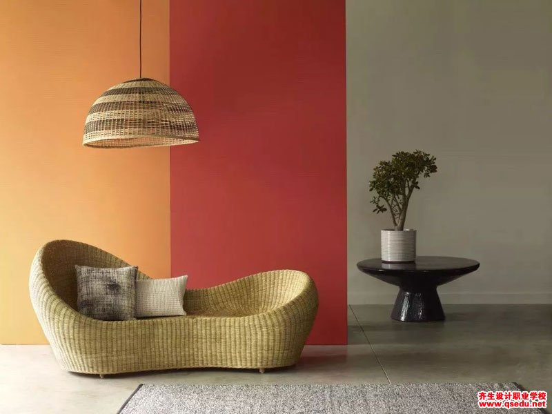 软装材质：木头、藤条、黄铜在室内空间的运用
