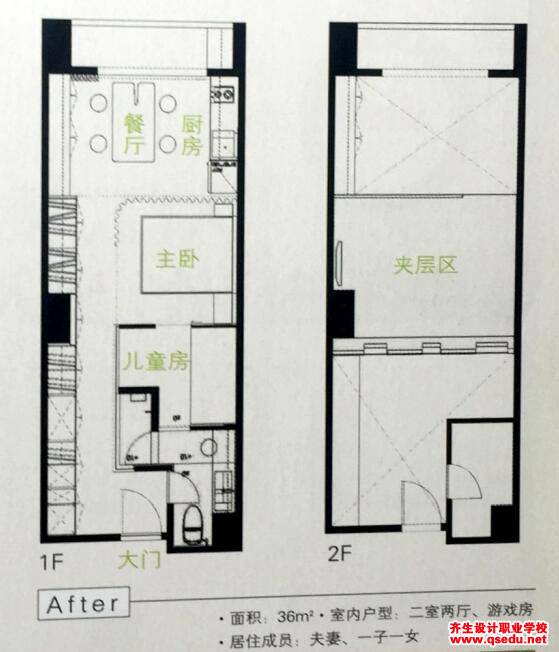 狭小夹层空间设计案例（二）：挑高3.6m空间改造