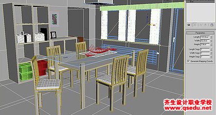 3ds Max室内效果图，清新风格餐厅效果图怎么做？