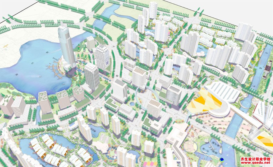 草图大师（SU）城市规划、多层高层建筑模型下载