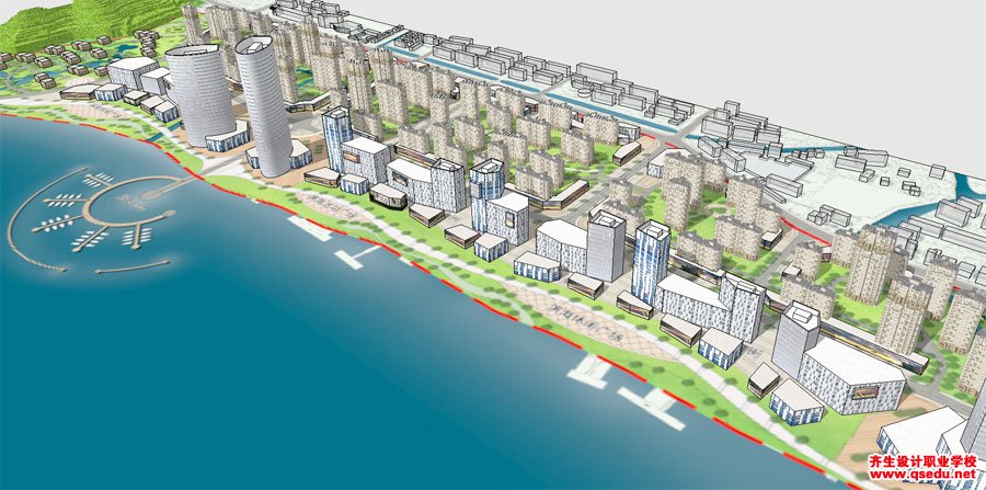 草图大师（SU）城市规划、办公住宅、商业模型下载