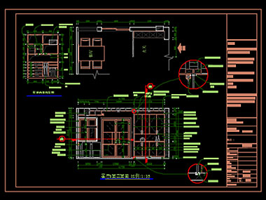 家装CAD图纸[74],现代风格3室CAD施工图全套免费下载