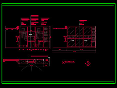 家装CAD图纸[85],丰和新城3室2厅CAD施工图全套下载
