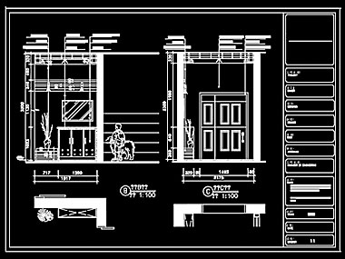 家装CAD图纸[91],现代风格3室2厅CAD施工图全套附效果图