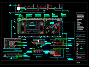 家装CAD图纸[125],欧式风格大平层CAD施工图全套 瑞鸿花园