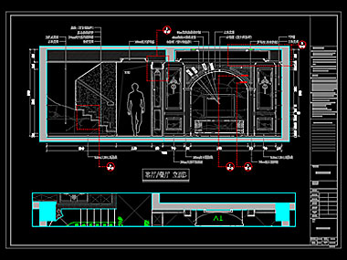 家装CAD图纸[126],欧式风格复式CAD施工图 融信大卫城