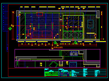 家装CAD图纸[147],现代风格保亿样板房CAD施工图全套