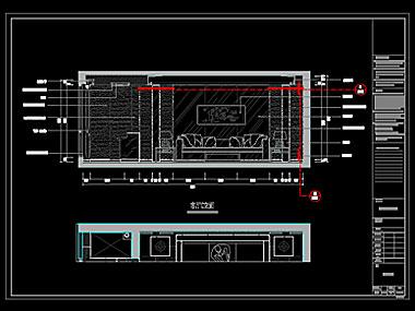 家装CAD图纸[171],现代风格4室2厅CAD施工图 丽景天城